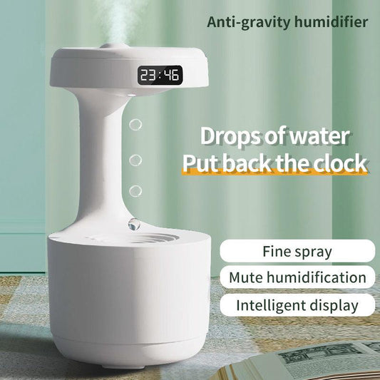 Bedroom Anti-Gravity Humidifier With Clock Water Drop - Urban Groove