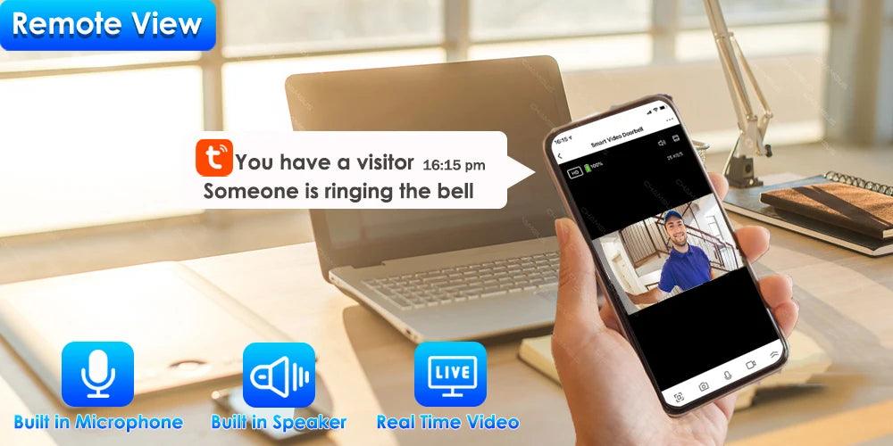 TUYA Video WiFi Wireless AC Power 1080P Video Door Phone - Urban Groove