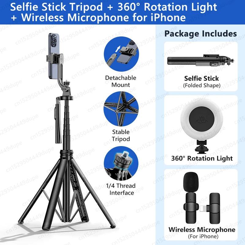 Tripods Stand with Wireless Bluetooth, Selfie Stick brackets with Phone Holder for Vlog/Video - Urban Groove