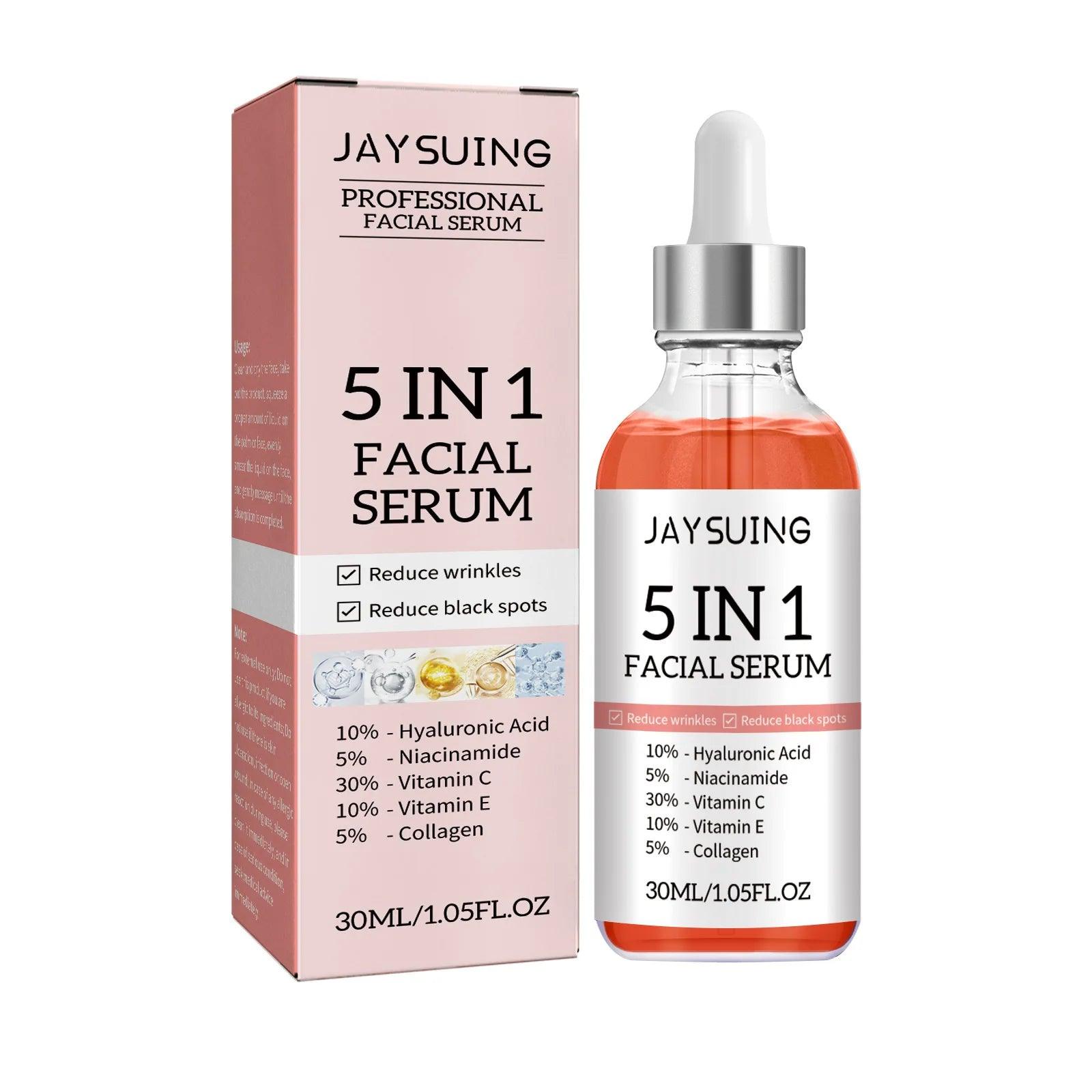 5 in 1 Face Serum With Hydrating Hyaluronic Acid & Vitamin C - Urban Groove