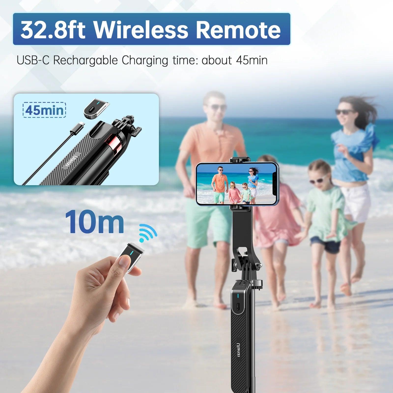 Ulanzi MA09 1.8m Selfie Stick Tripod with Remote Control & Panoramic Ball head Holder - Urban Groove