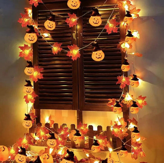 Artificial Fall Maple Leaves Decorations Fairy Lights - Urban Groove