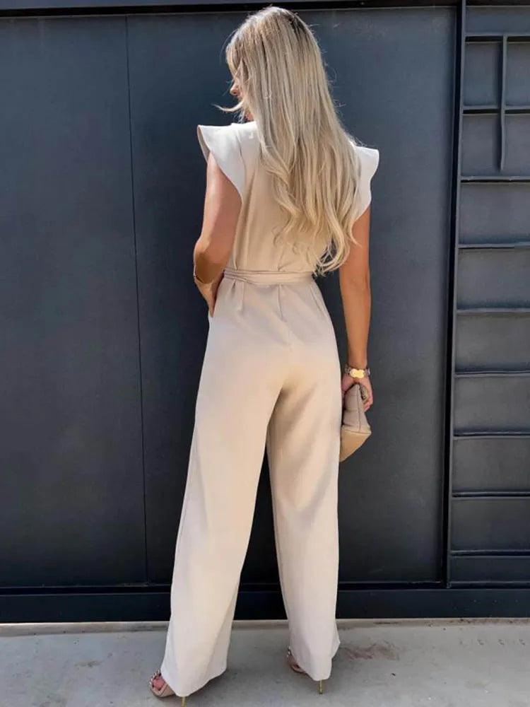 Short Sleeve Wide Leg Jumpsuit For Women - Urban Groove