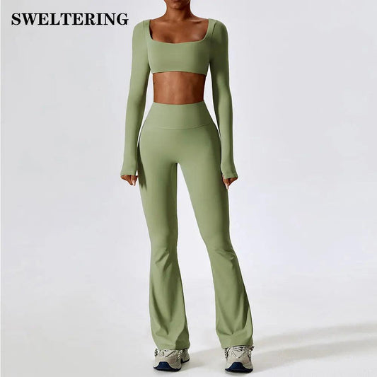 Women Tracksuit Set - Long Sleeves Workout Sportswear - Urban Groove