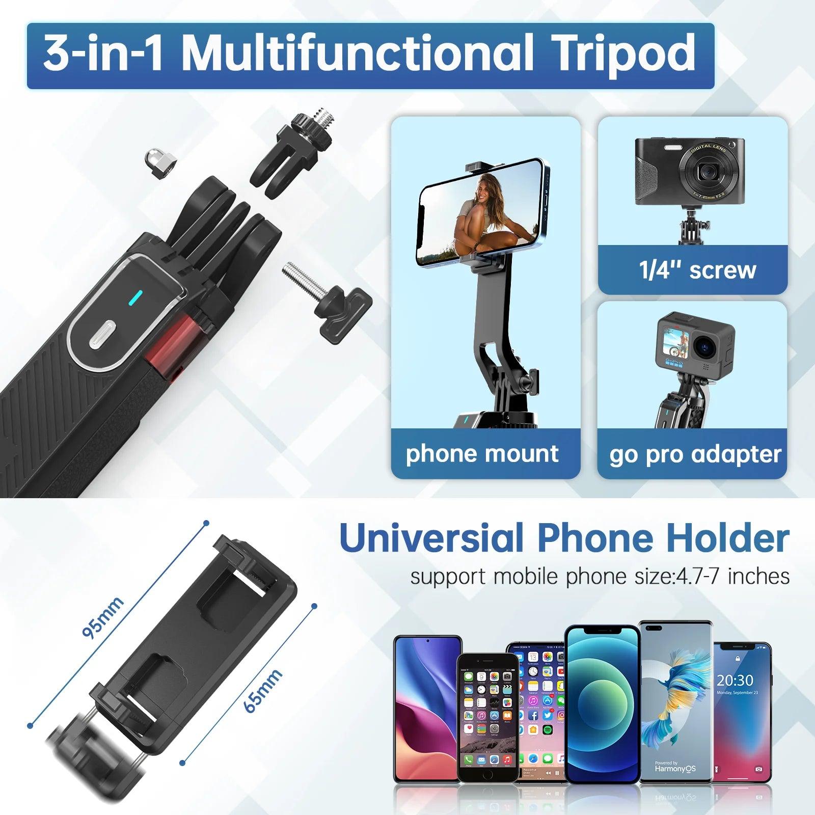 Ulanzi MA09 1.8m Selfie Stick Tripod with Remote Control & Panoramic Ball head Holder - Urban Groove