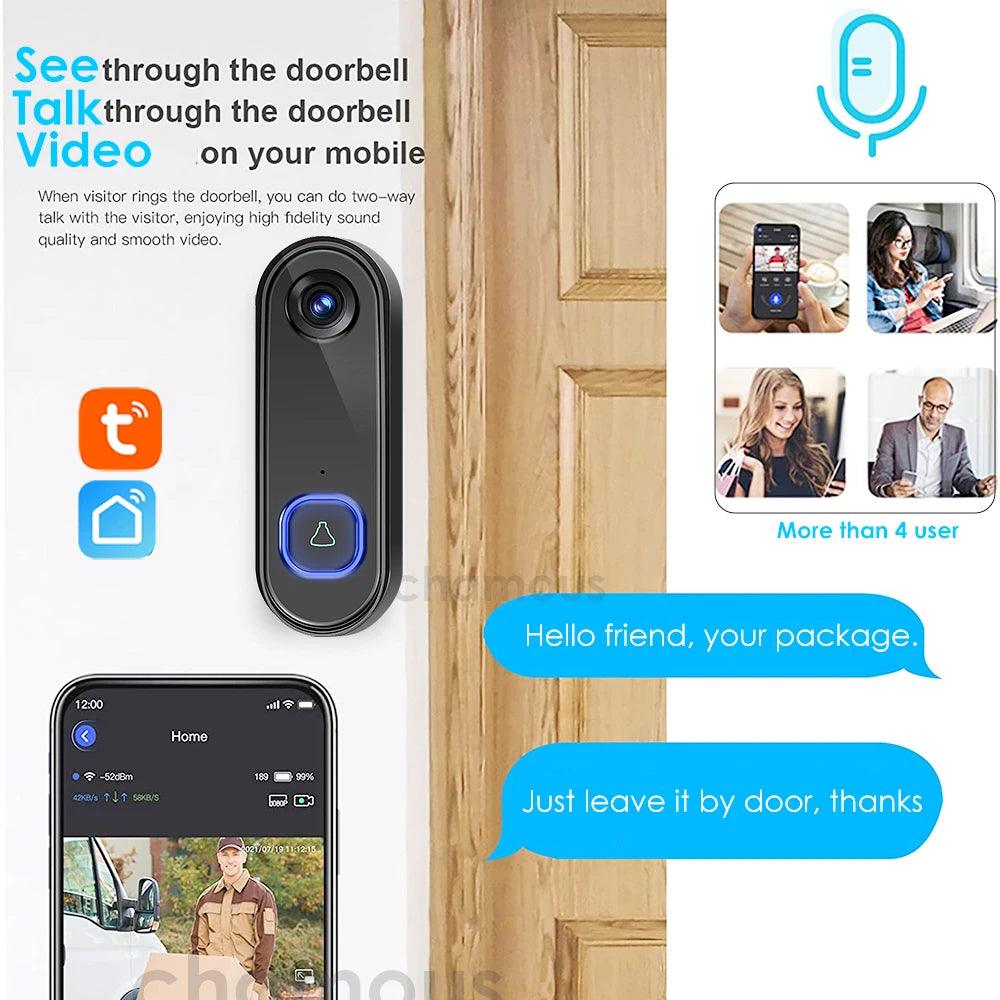 TUYA Video WiFi Wireless AC Power 1080P Video Door Phone - Urban Groove