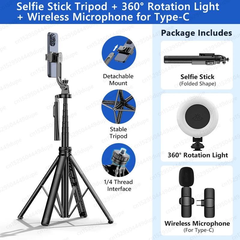 Tripods Stand with Wireless Bluetooth, Selfie Stick brackets with Phone Holder for Vlog/Video - Urban Groove