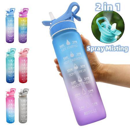 Cover Straw Space Cup Sports Water Bottle - Urban Groove